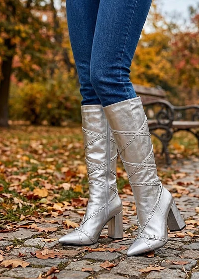 Botas Plateadas Precio Oferta