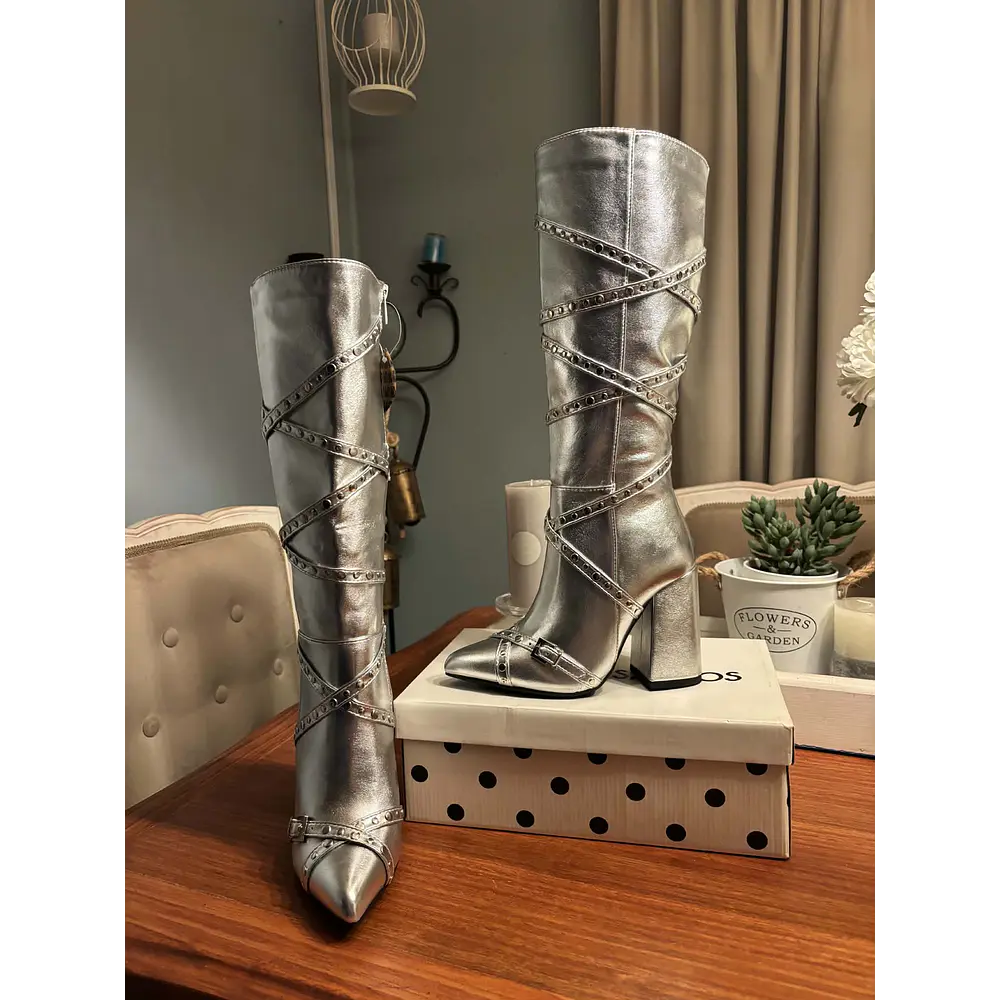 Botas Plateadas Precio Oferta