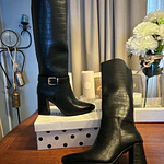 Botas Negras Tacon Ancho