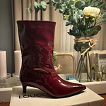Botin Charol Burdeo