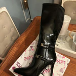 Botas Charol Tacon Aguja Negra