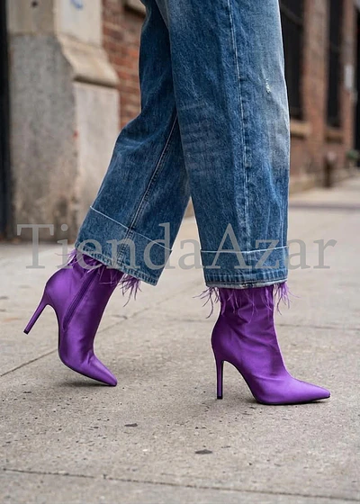 Botin Satin Purpura