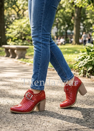Botin Rojo Charol