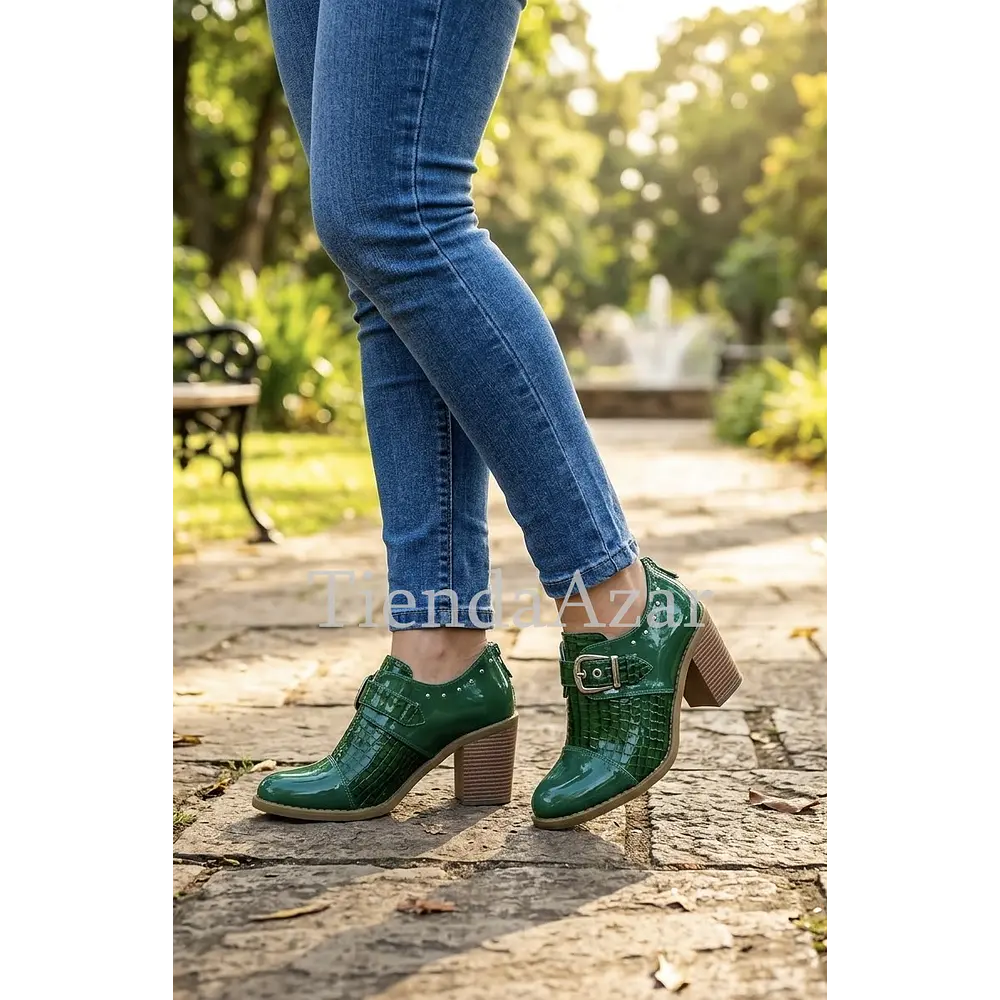 Botin Charol Verde