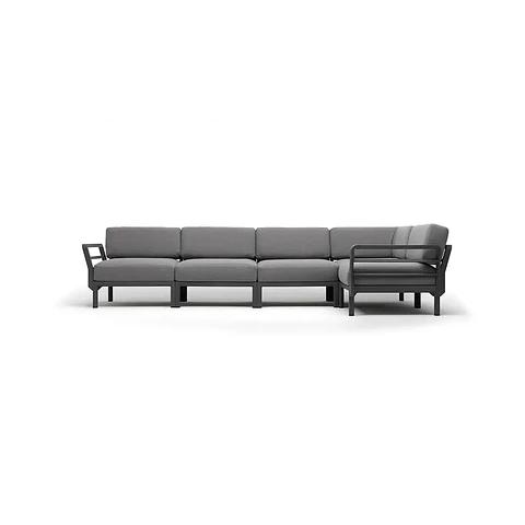 Sofá modular Maximo 5 Basalto/lava Sunbrella® - Nardi Italia