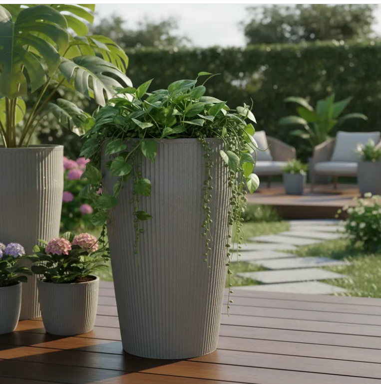 Macetero 70 cm alto - Lineas Vertical 8