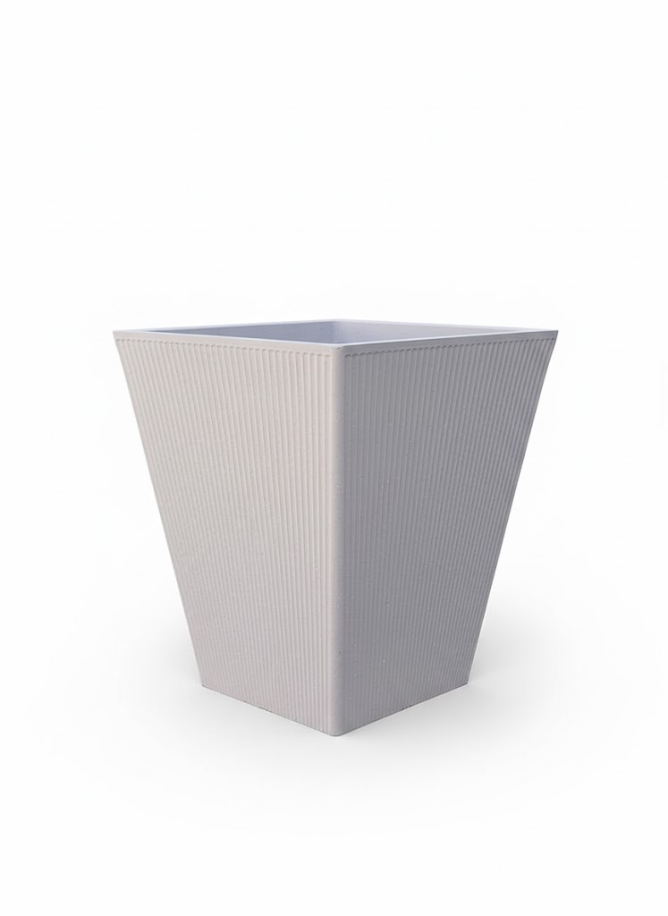 Macetero 55 cm alto x 49 x 30 cm base - Lineas Vertical  5