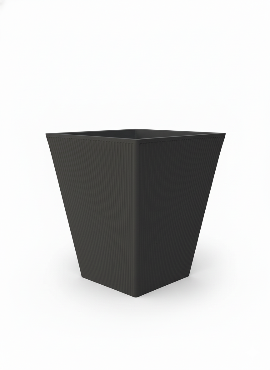 Macetero 55 cm alto x 49 x 30 cm base - Lineas Vertical  6