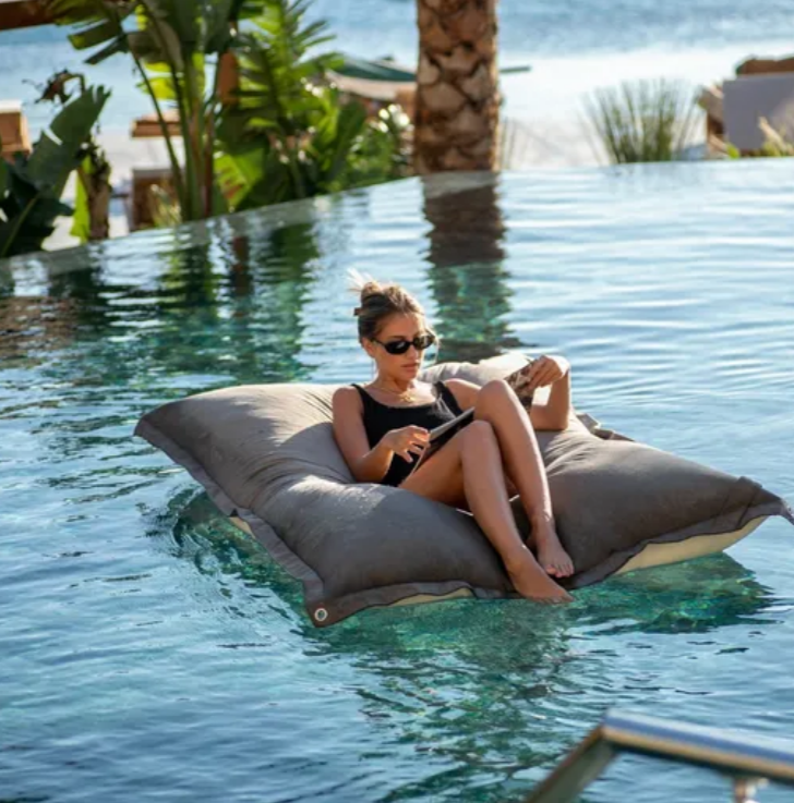   Flotador Fatboy The Original Floatzac Thunder Grey - Cojin para Piscina 2