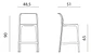 Pack 4 Taburetes Terraza Net 65 cm – Nardi Italia - Miniatura 12