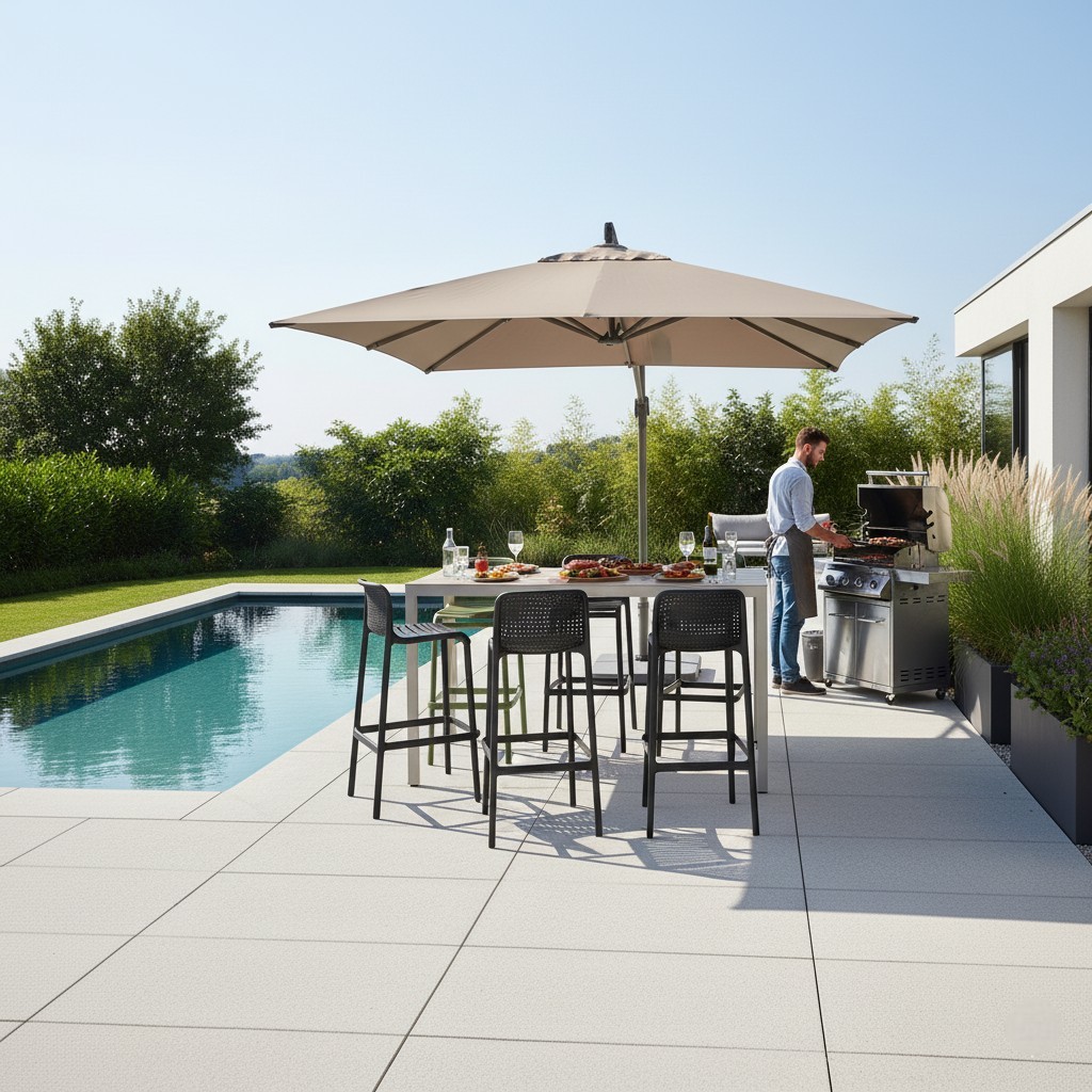 Pack 4 Taburetes de Bar Lido | Diseño Italiano Nardi para Cocina y Terraza 2