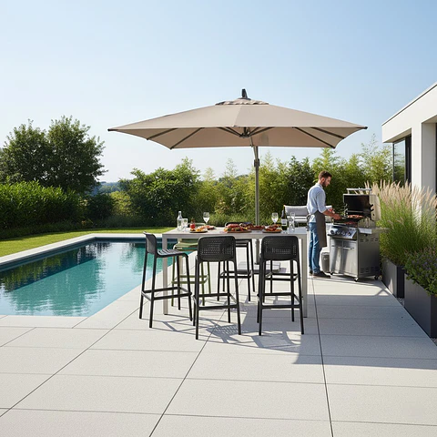 Pack 4 Taburetes de Bar Lido | Diseño Italiano Nardi para Cocina y Terraza