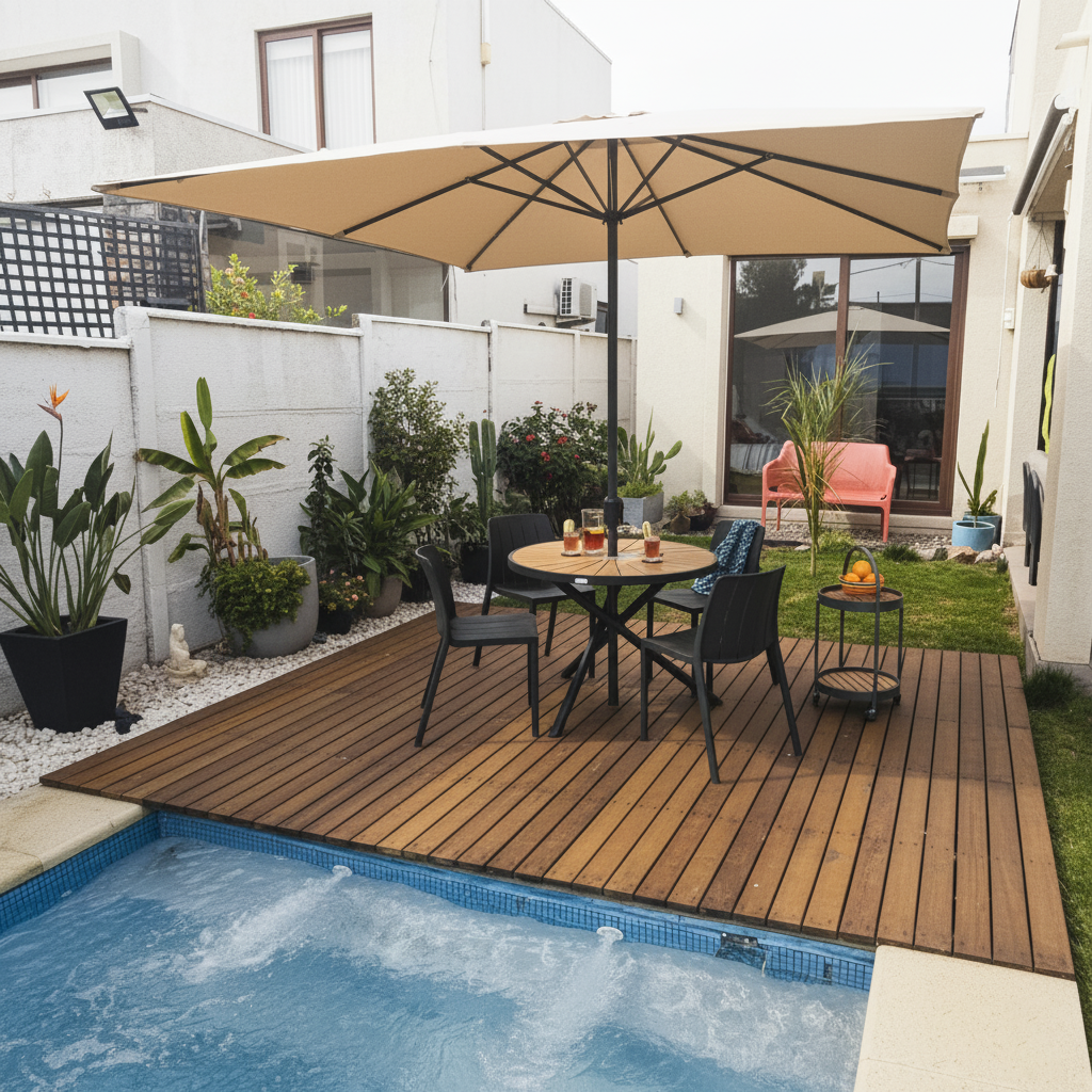 Quitasol para Terraza Portugal 3×3 – con base 50kg - bCasual 2