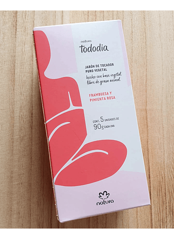 CAJA JABONES TODODIA FRAMBUESA Y PIMIENTA ROSA