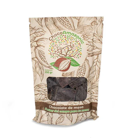 Cacao orgánico ChocoAmazonic 250 gr Sin Azúcar