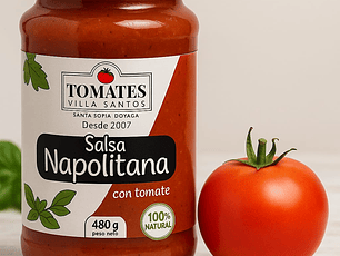 🥫Salsa napolitana 100% tomates.  Villa Santos 480 g 