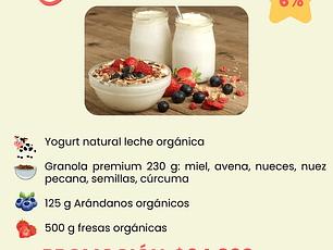 🍶 Combo saludable Biotico yogurt natural 