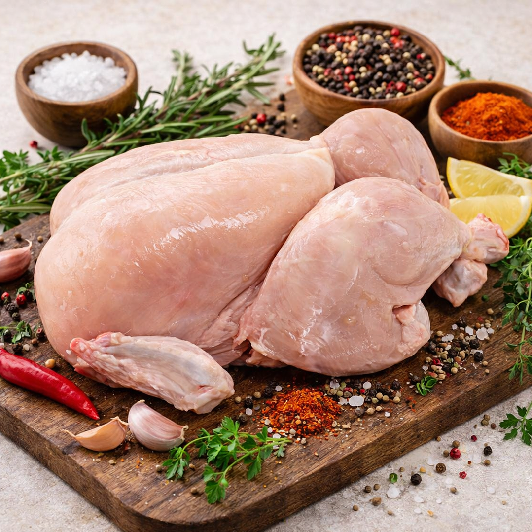 Pollo Entero Campesino Sin Piel (Base 4.5 Lbs) 1