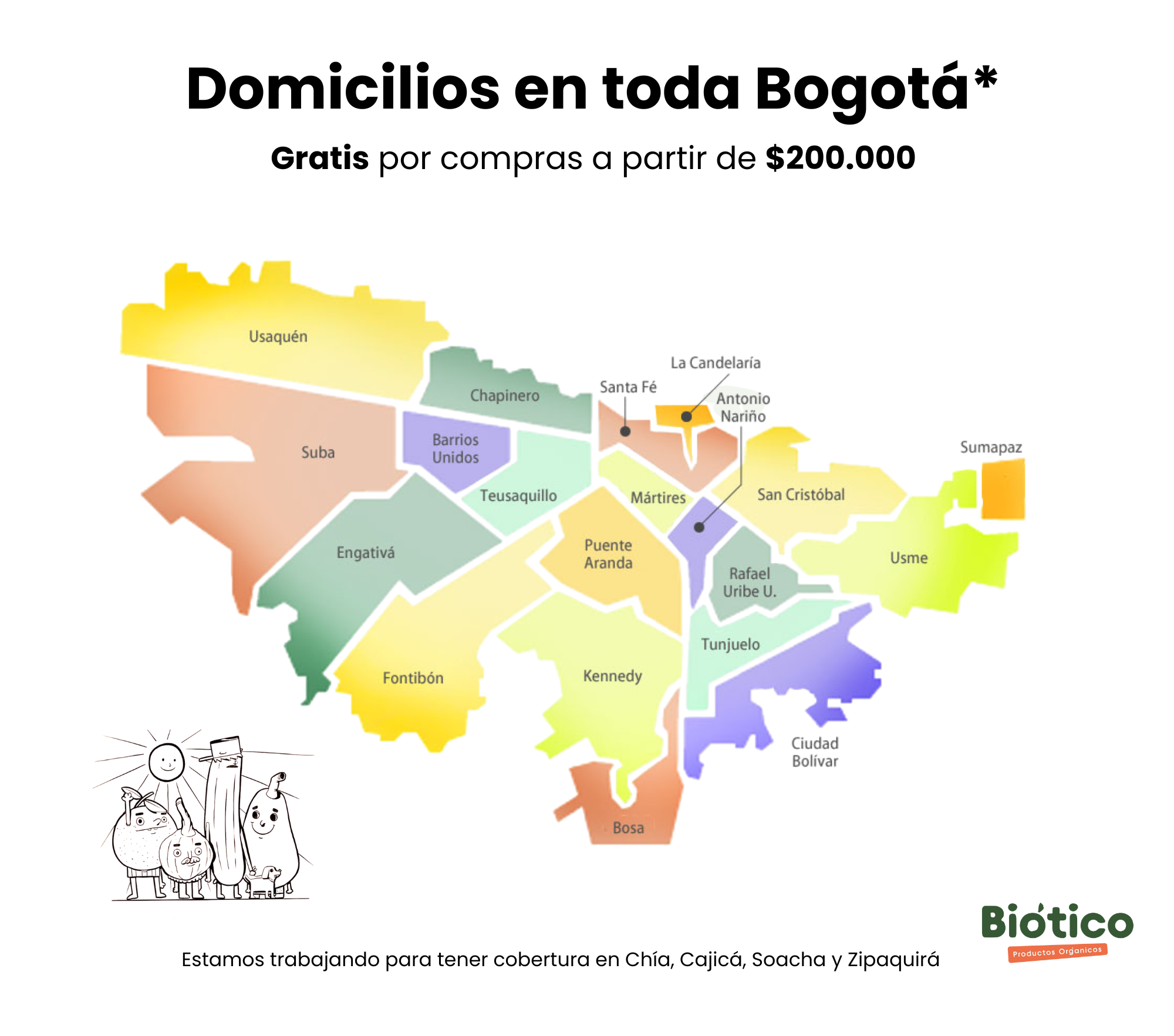 ¡Llevamos la frescura a tu casa en Bogotá! Envío GRATIS por compras superiores a $200.000