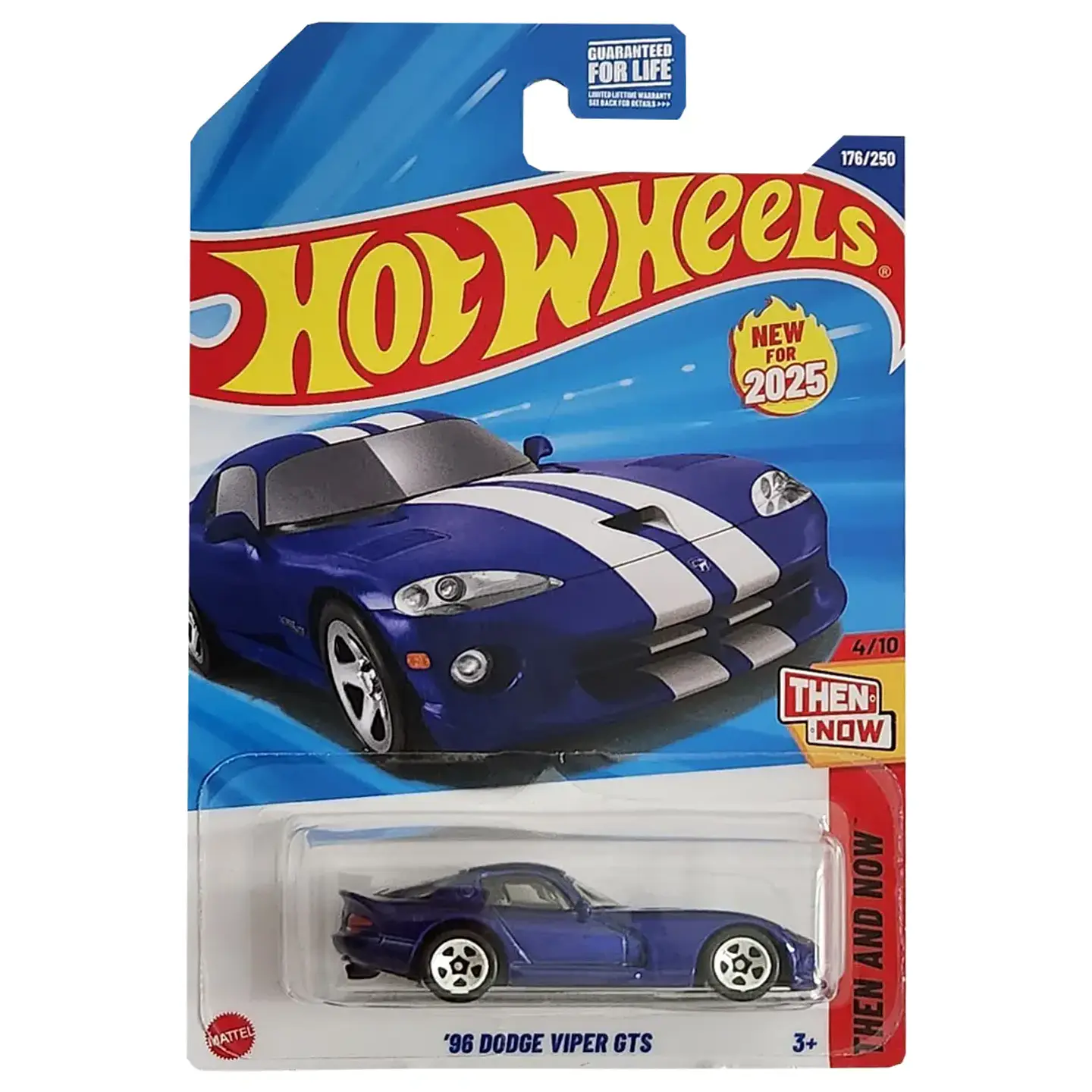 Mattel Hot Wheels 96 Dodge Viper Gts - Then and Now 4/10 Escala 1:64 Juguete de Colección 1