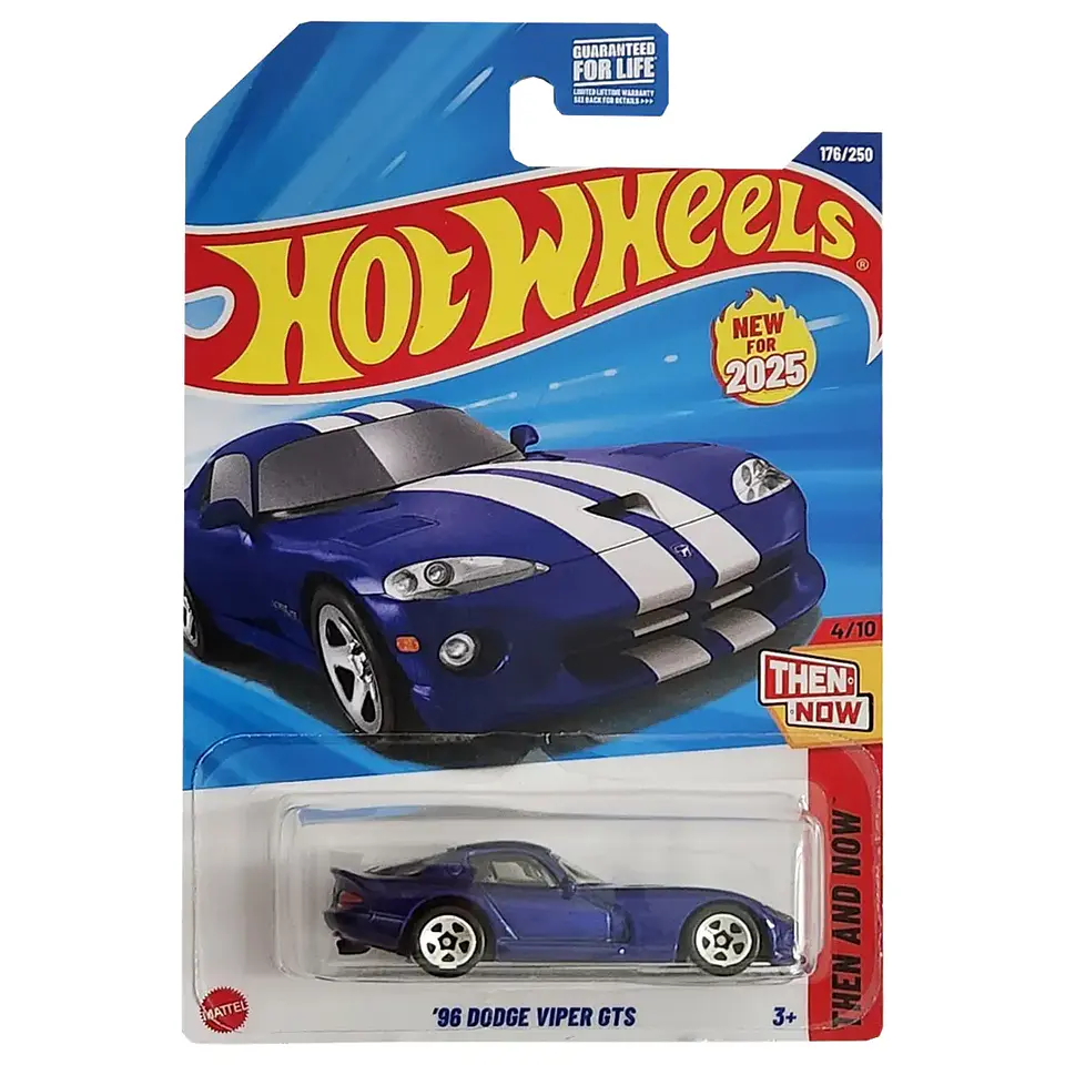 Mattel Hot Wheels 96 Dodge Viper Gts - Then and Now 4/10 Escala 1:64 Juguete de Colección 1