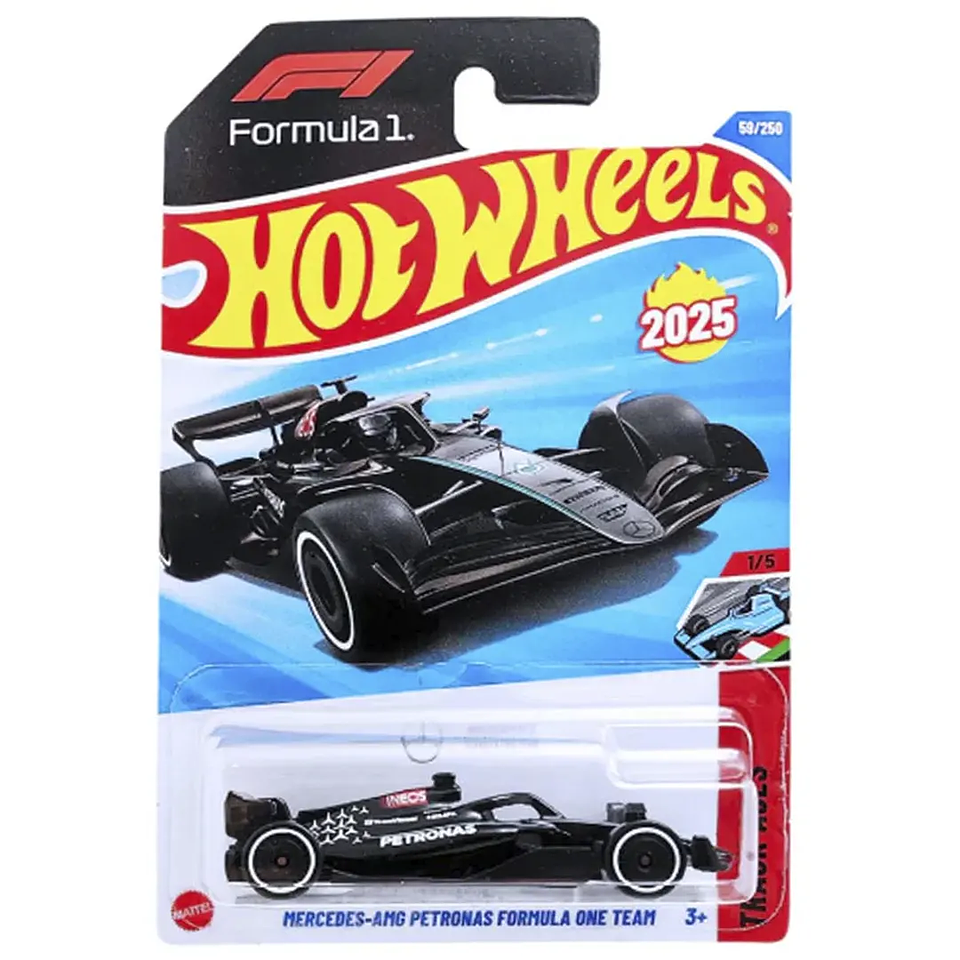 Mattel Hot Wheels - Mercedes AMG Petronas Formula 1 - Track Aces 1/5 F1 - Escala 1:64 Juguete de Colección 1