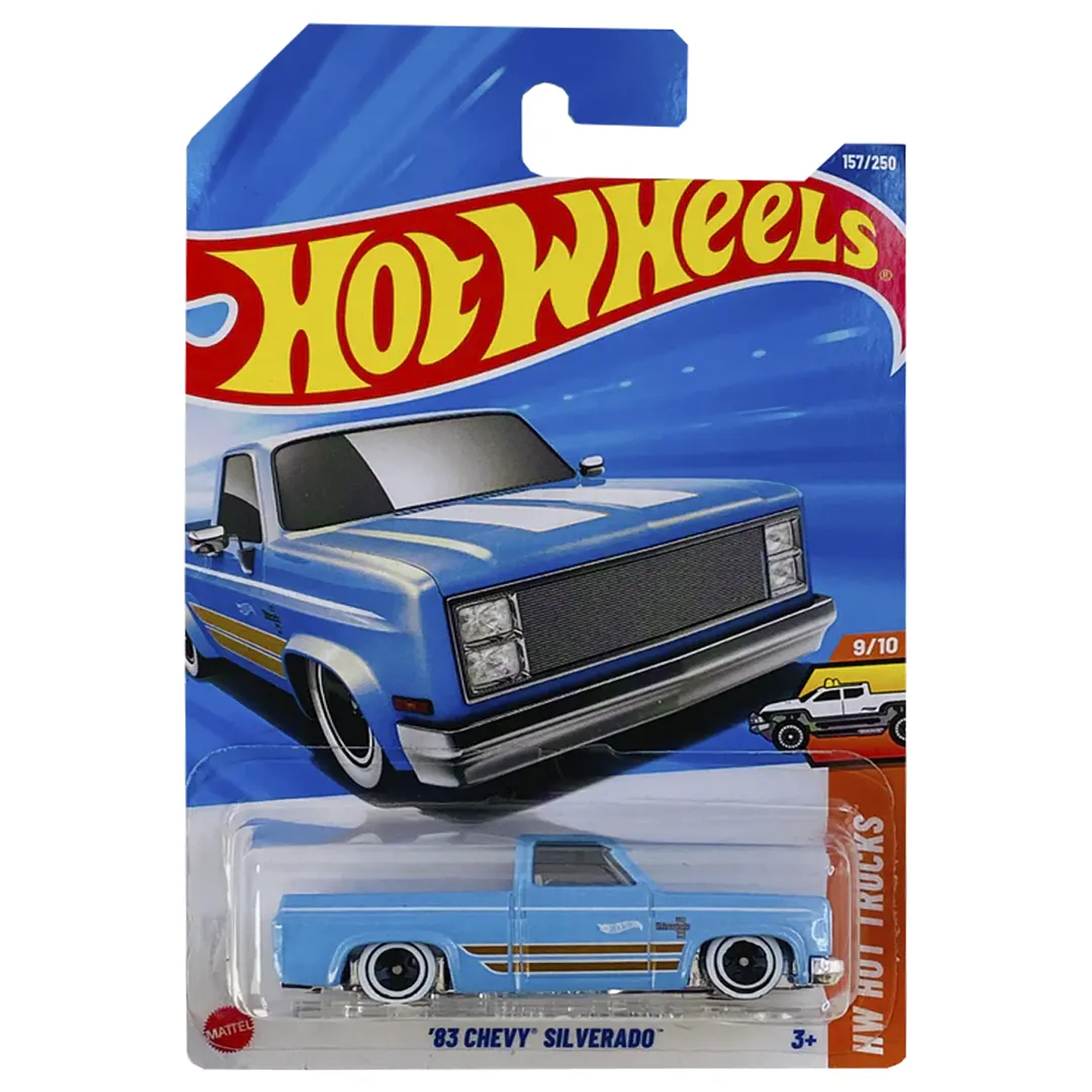 Mattel Hot Wheels - 83 Chevy Silverado - Hot Trucks 9/10 - Escala 1:64 Juguete de Colección 1