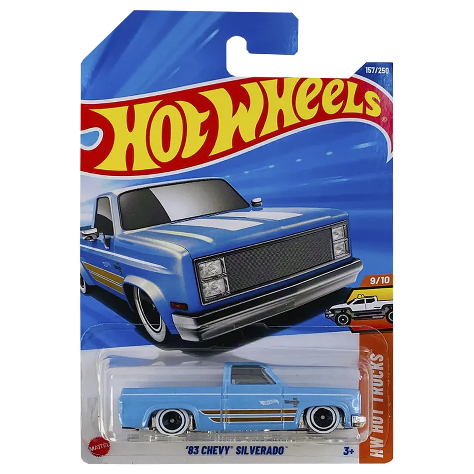 Mattel Hot Wheels - 83 Chevy Silverado - Hot Trucks 9/10 - Escala 1:64 Juguete de Colección 1