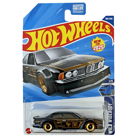Mattel Hot Wheels - BMW 635 CSI - Wild Widebody 1/5 - Escala 1:64 Juguete de Colección