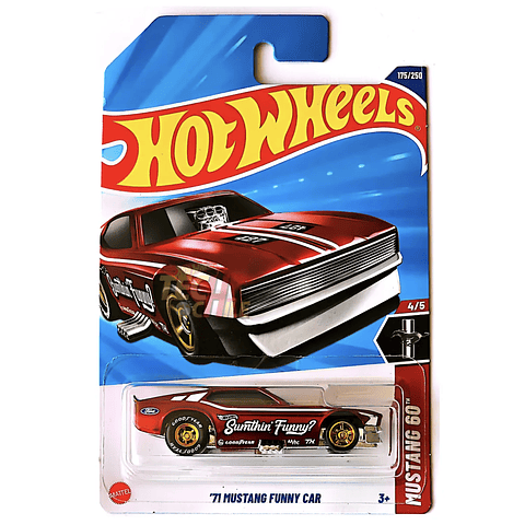 STH Hot Wheels - 71 Mustang Funny Car - Mustang 60 4/5 - SUPER TREASURE HUNT