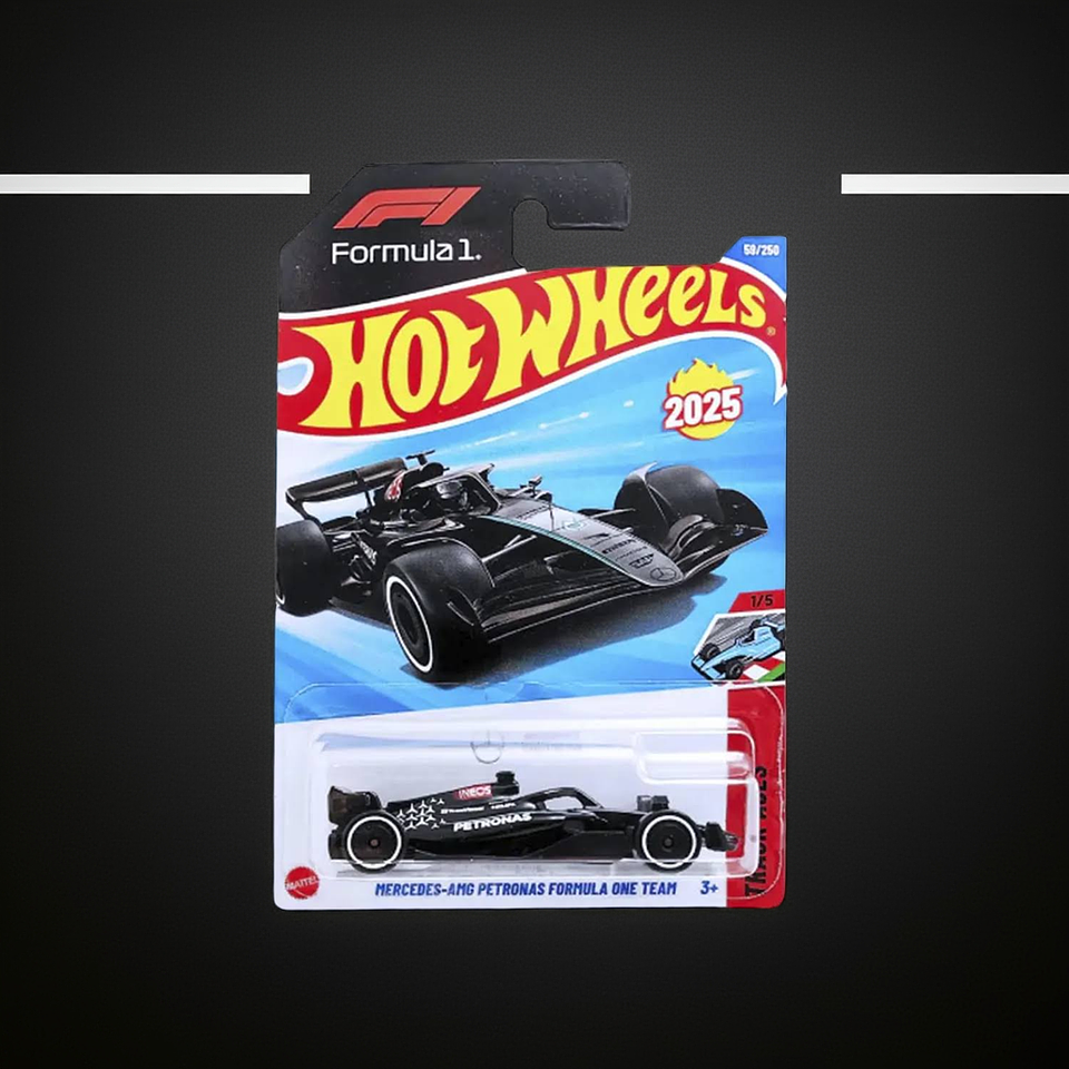 Mattel Hot Wheels - Mercedes AMG Petronas Formula 1 - Track Aces 1/5 F1 - Escala 1:64 Juguete de Colección 3