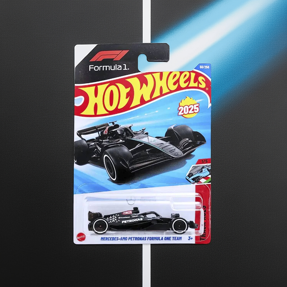Mattel Hot Wheels - Mercedes AMG Petronas Formula 1 - Track Aces 1/5 F1 - Escala 1:64 Juguete de Colección 6