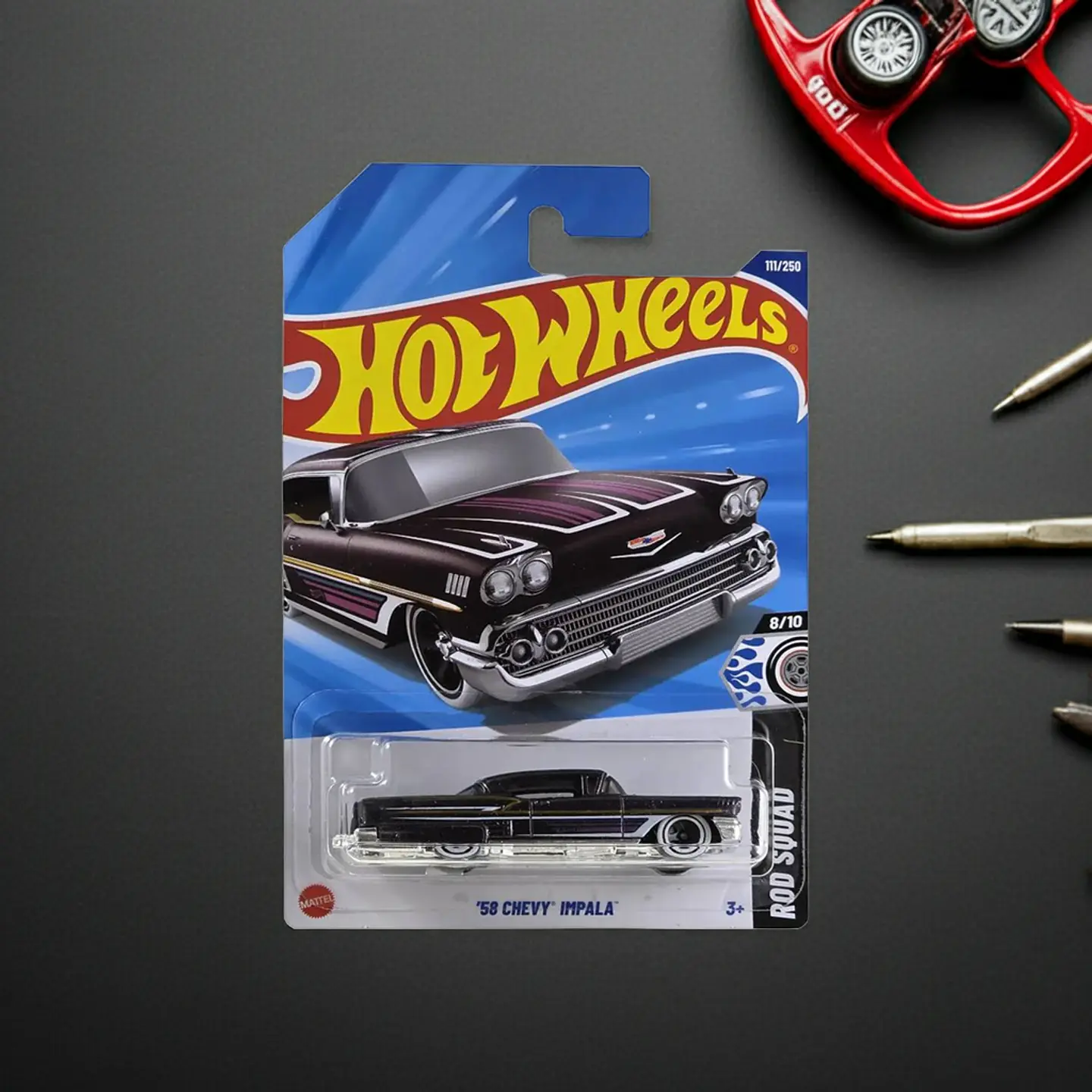 Hot Wheels - 58 Chevy Impala - Rod Squad 8/10 5
