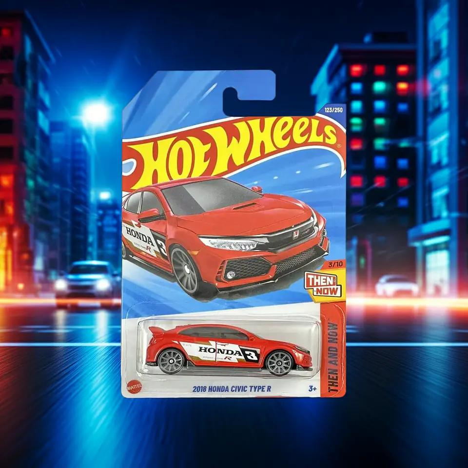 Mattel Hot Wheels - 2018 Honda Civic Type R - Then and Now 3/10 - Escala 1:64 Juguete de Colección 2