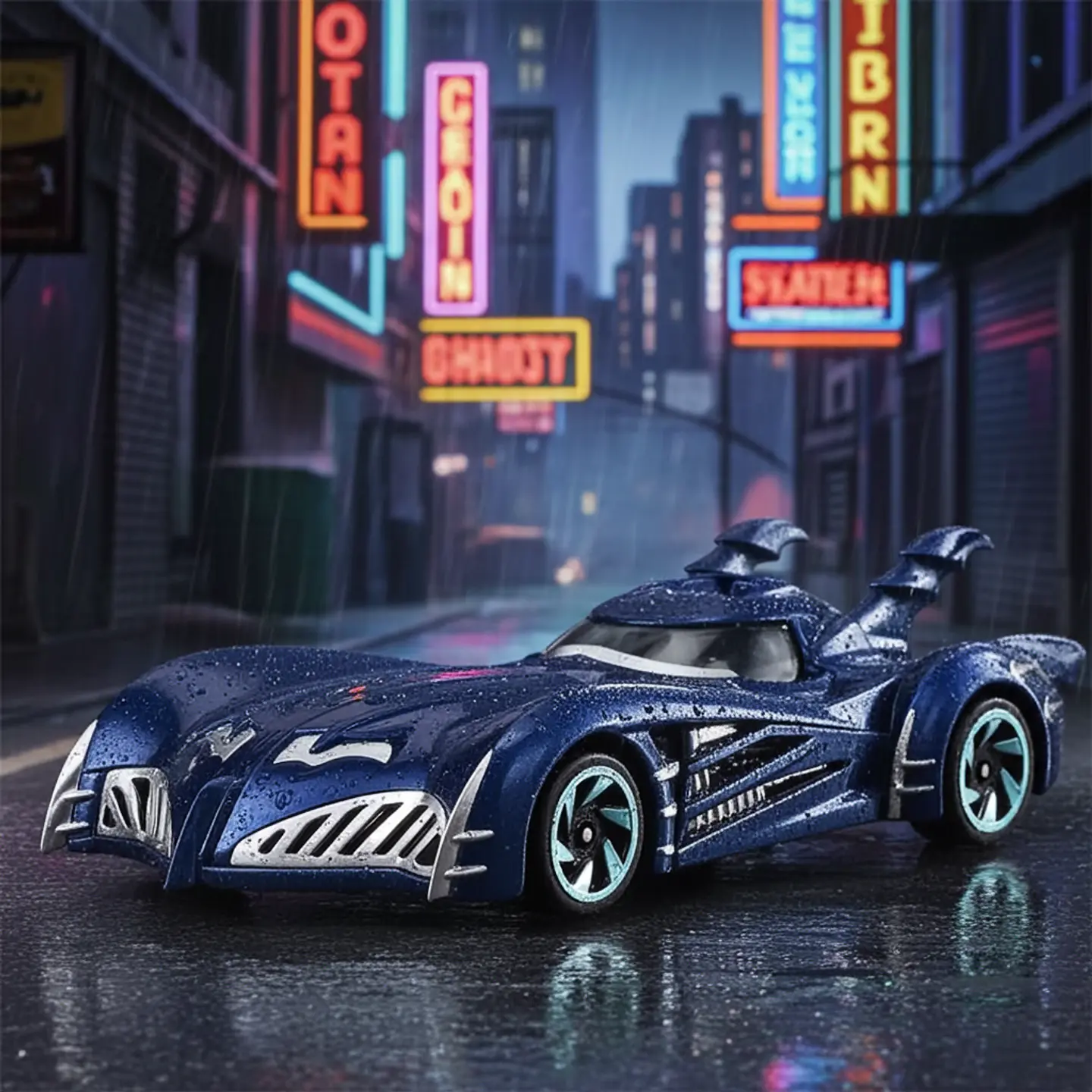 Hot Wheels - Batman y Robin Batmobile - Batman 1/5 5