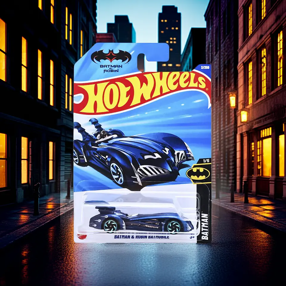 Hot Wheels - Batman y Robin Batmobile - Batman 1/5 6