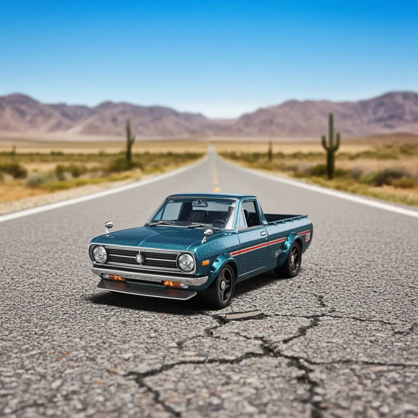 Hot Wheels - 1975 Datsun Sunny Truck (B120) - Hot Trucks 6/10 6