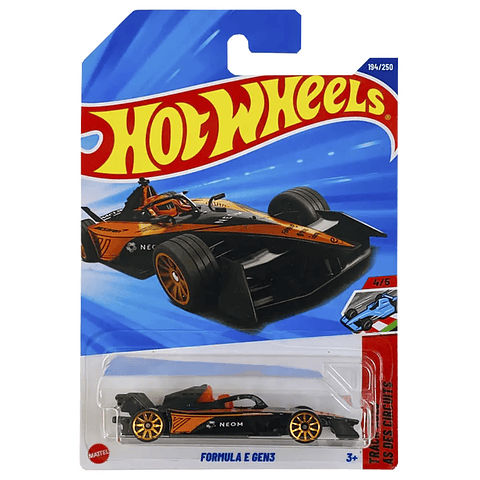Mattel Hot Wheels - Formula E GEN3 - Track Aces As Des Circuits 4/5 - Escala 1:64 Juguete de Colección
