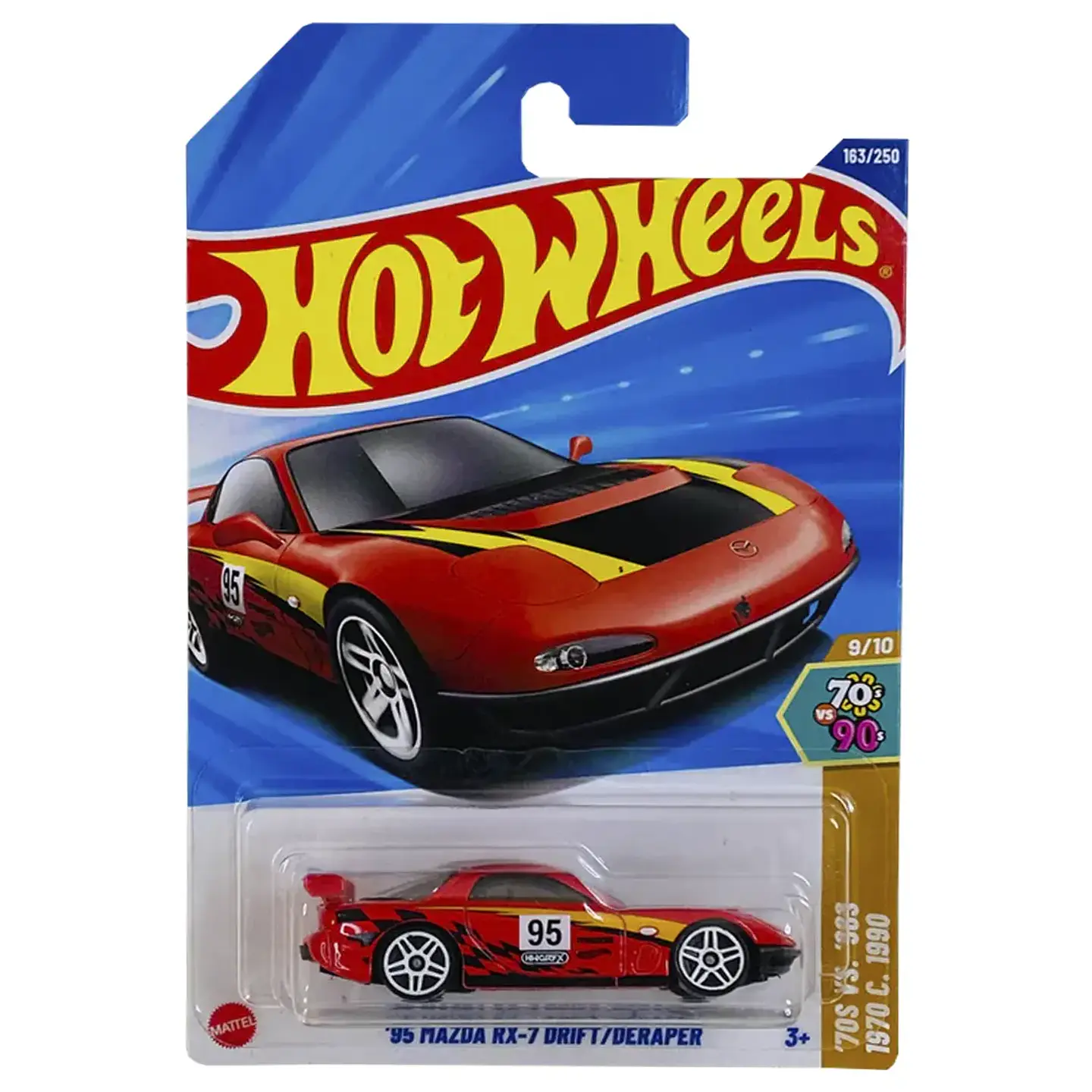 Mattel Hot Wheels 95 Mazda Rx-7 Drift - 70s Vs 90s 9/10 - Escala 1:64 Juguete de Colección 5