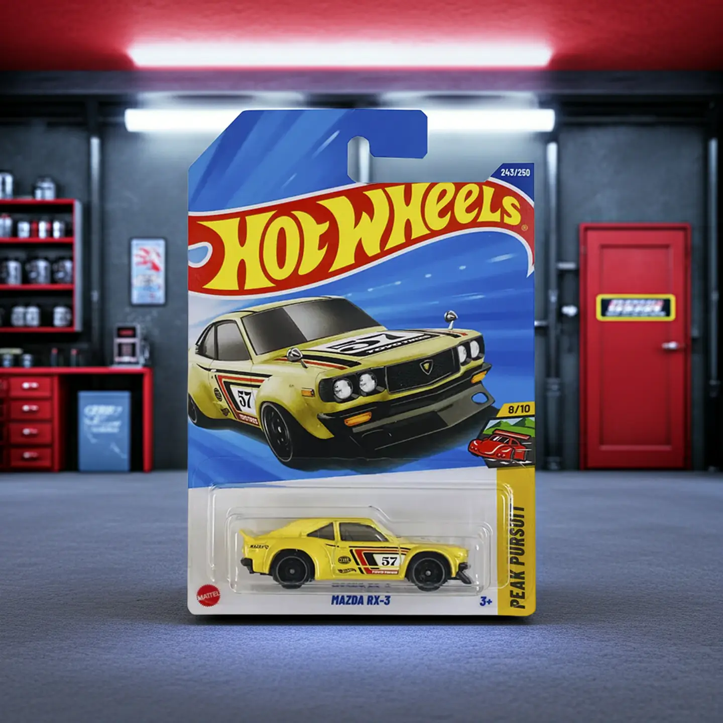 Mattel Hot Wheels - Mazda Rx-3 - Peak Pursuit 8/10 - Escala 1:64 Juguete de Colección 4