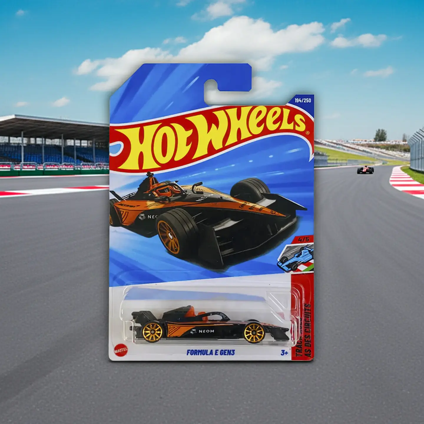 Mattel Hot Wheels - Formula E GEN3 - Track Aces As Des Circuits 4/5 - Escala 1:64 Juguete de Colección 5