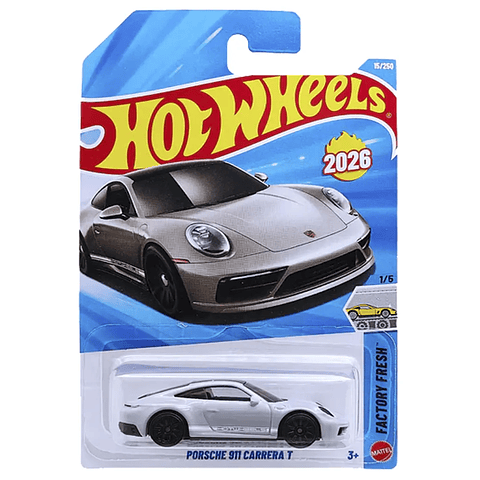 Mattel Hot Wheels - Porsche 911 Carrera T - Factory Fresh 1/5 - Escala 1:64 Juguete de Colección