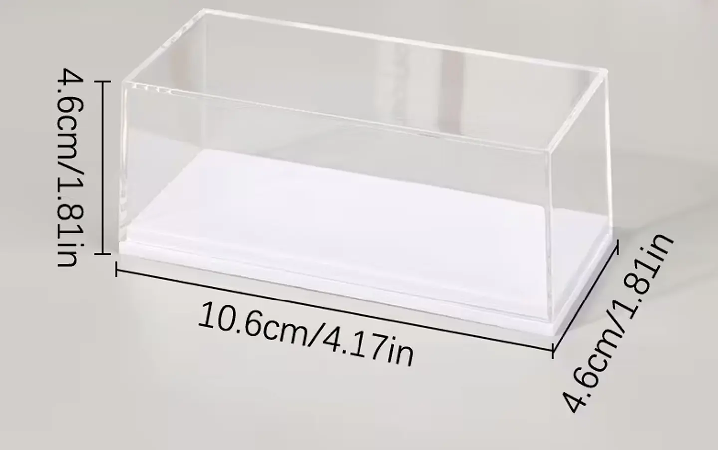 Caja Acrilica Exhibición Autos Escala 1:64 Base 1