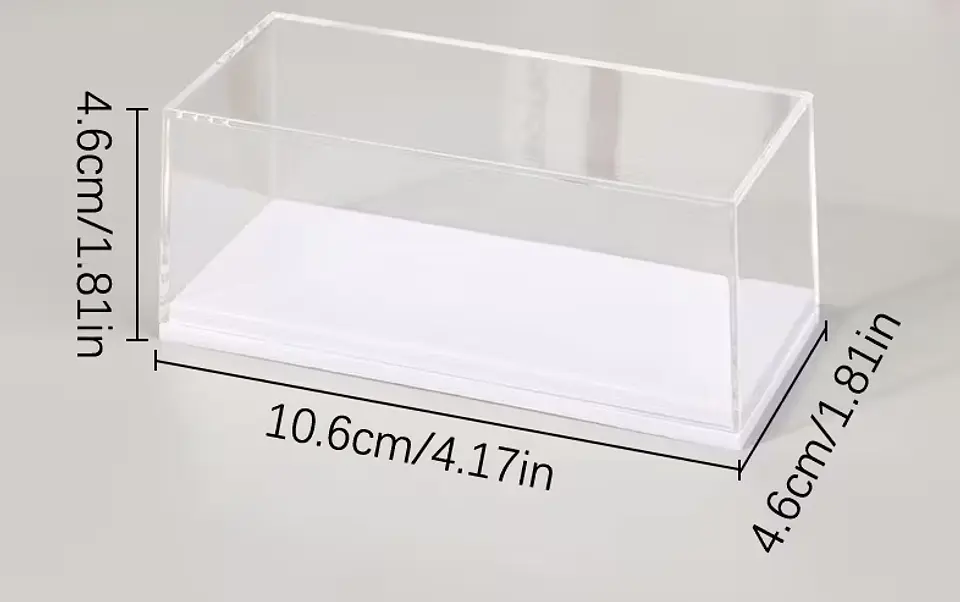 Caja Acrilica Exhibición Autos Escala 1:64 Base 1