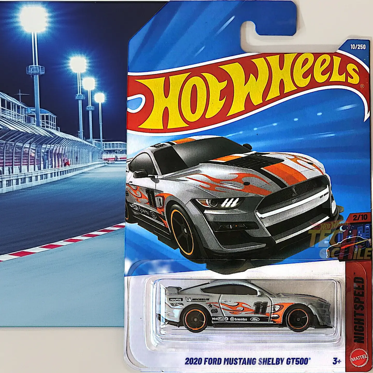 Mattel Hot Wheels - 2020 Ford Mustang Shelby GT500 - Nightspeed 2/10 - Escala 1:64 Juguete de Colección 7