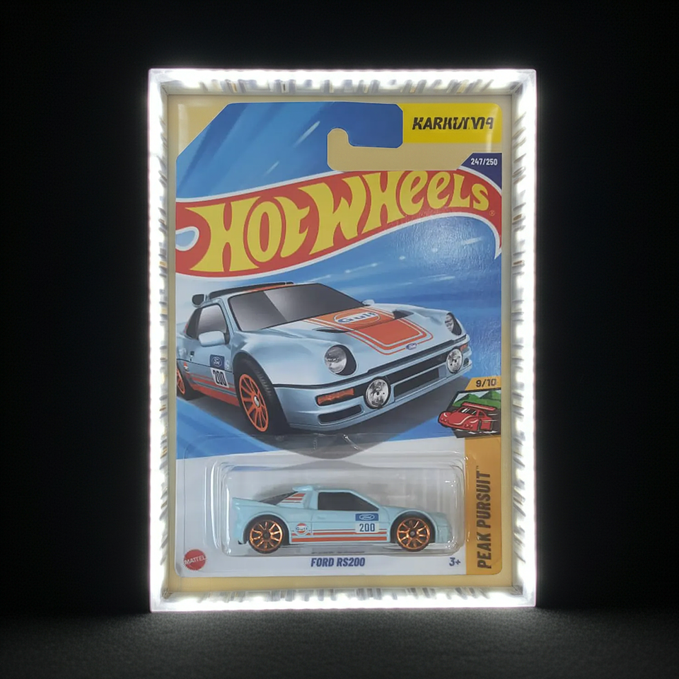 Hot Wheels Ford RS200 - Peak Pursuit 9/10 - Escala 1:64 - Azul/Blanco 5
