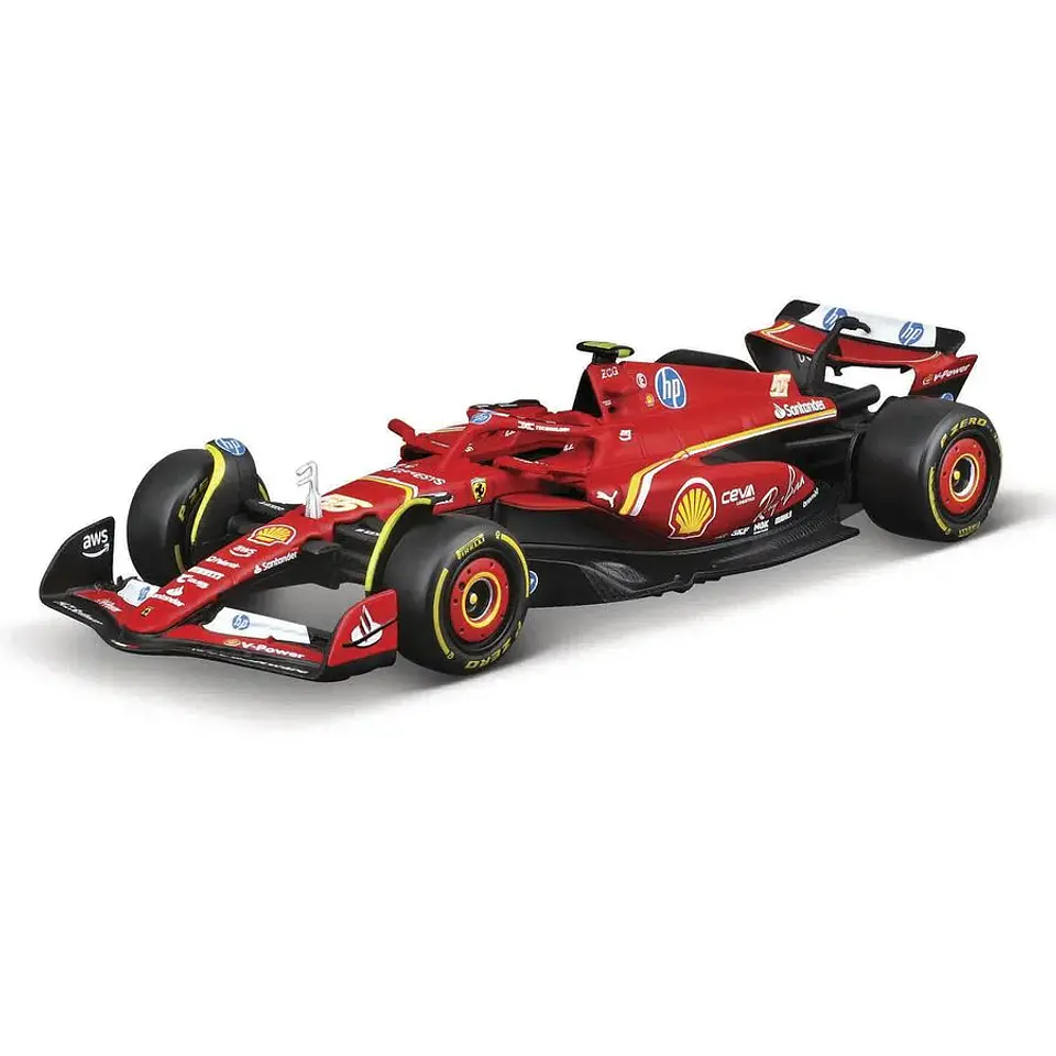 Burago - Fórmula 1 Ferrari SF-24 Leclerc - Sainz Jr. Escala 1:43 Monoplaza de Colección 2