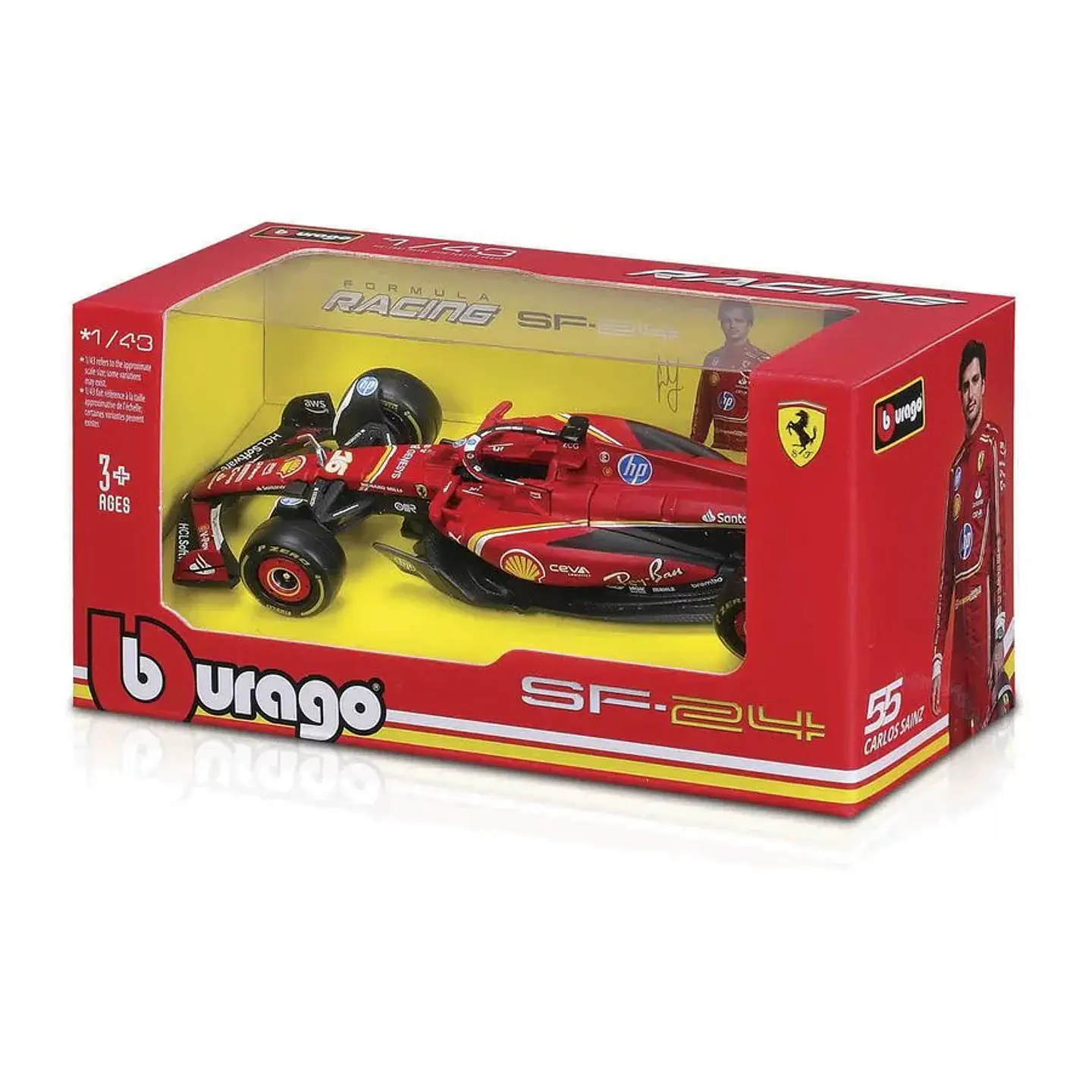 Burago - Fórmula 1 Ferrari SF-24 Leclerc - Sainz Jr. Escala 1:43 Monoplaza de Colección 1