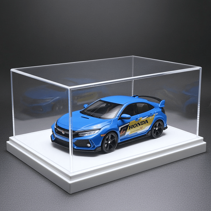 Caja Acrilica Exhibición Autos Escala 1:64 Base 3