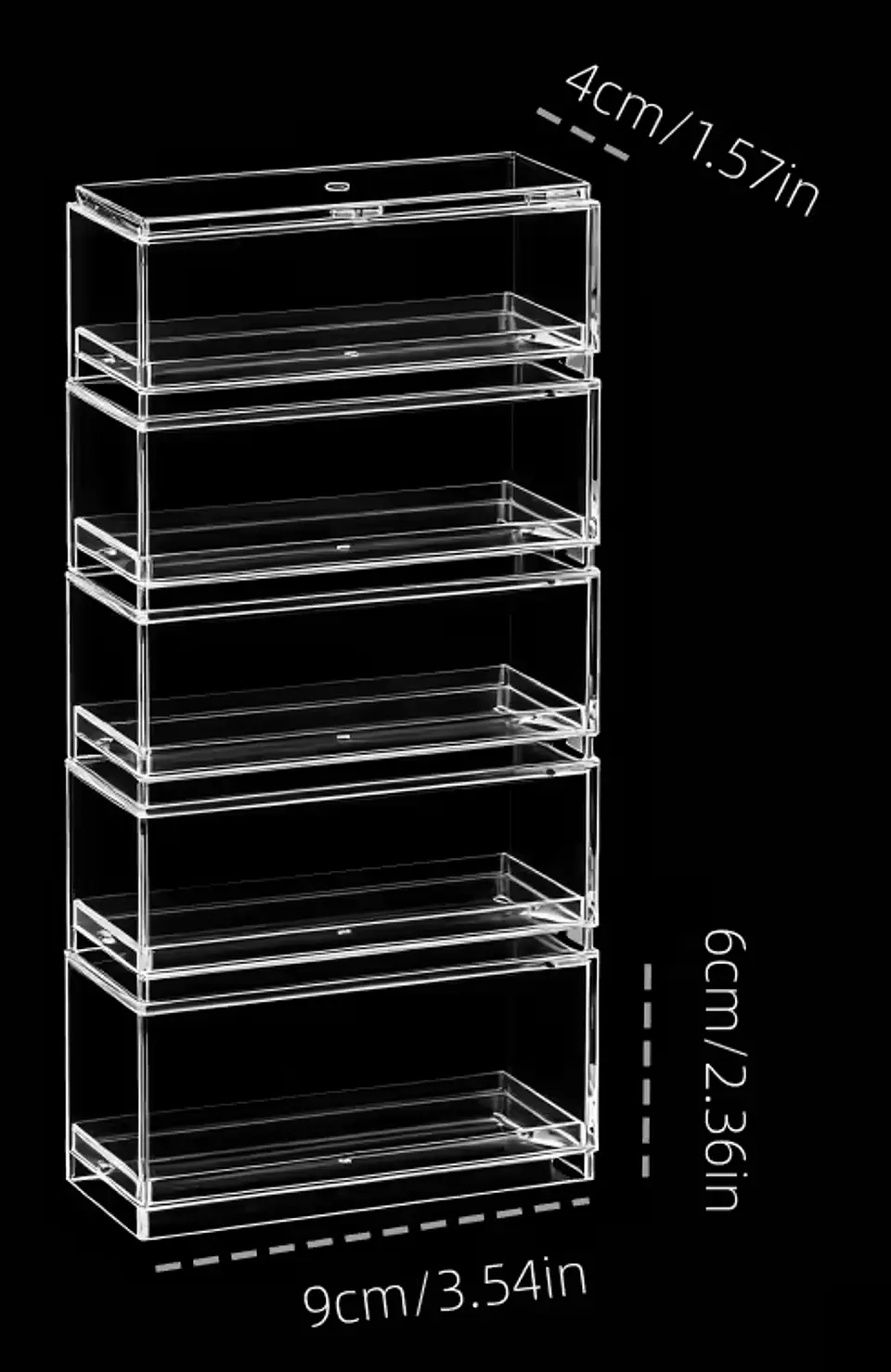 Caja Acrilica Exhibición Autos Escala 1:64 1